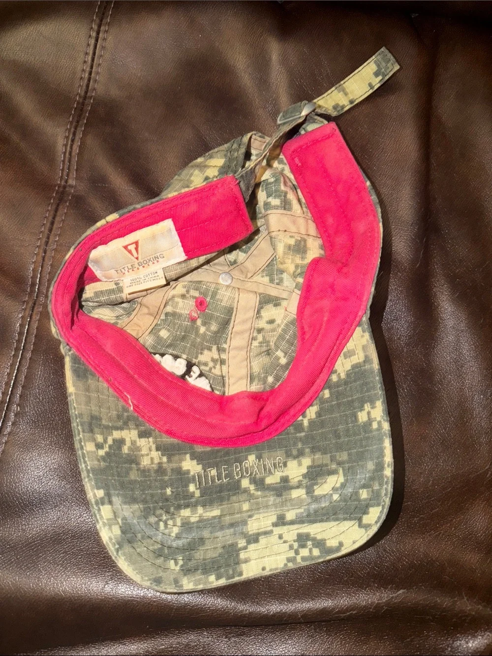 Women’s title boxing gym Camouflage Cap with Pink Accents